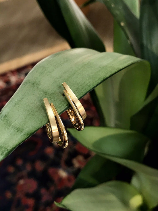 Photo of Double Hoops in a decorative scene, designed by , available at Plumb Gold & Plumb Silver
