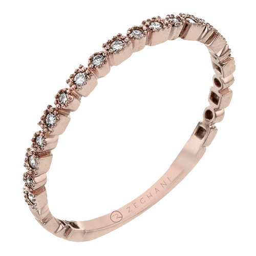 Photo of "Etta" Geometric Diamond Band in a decorative scene, designed by , available at Plumb Gold & Plumb Silver