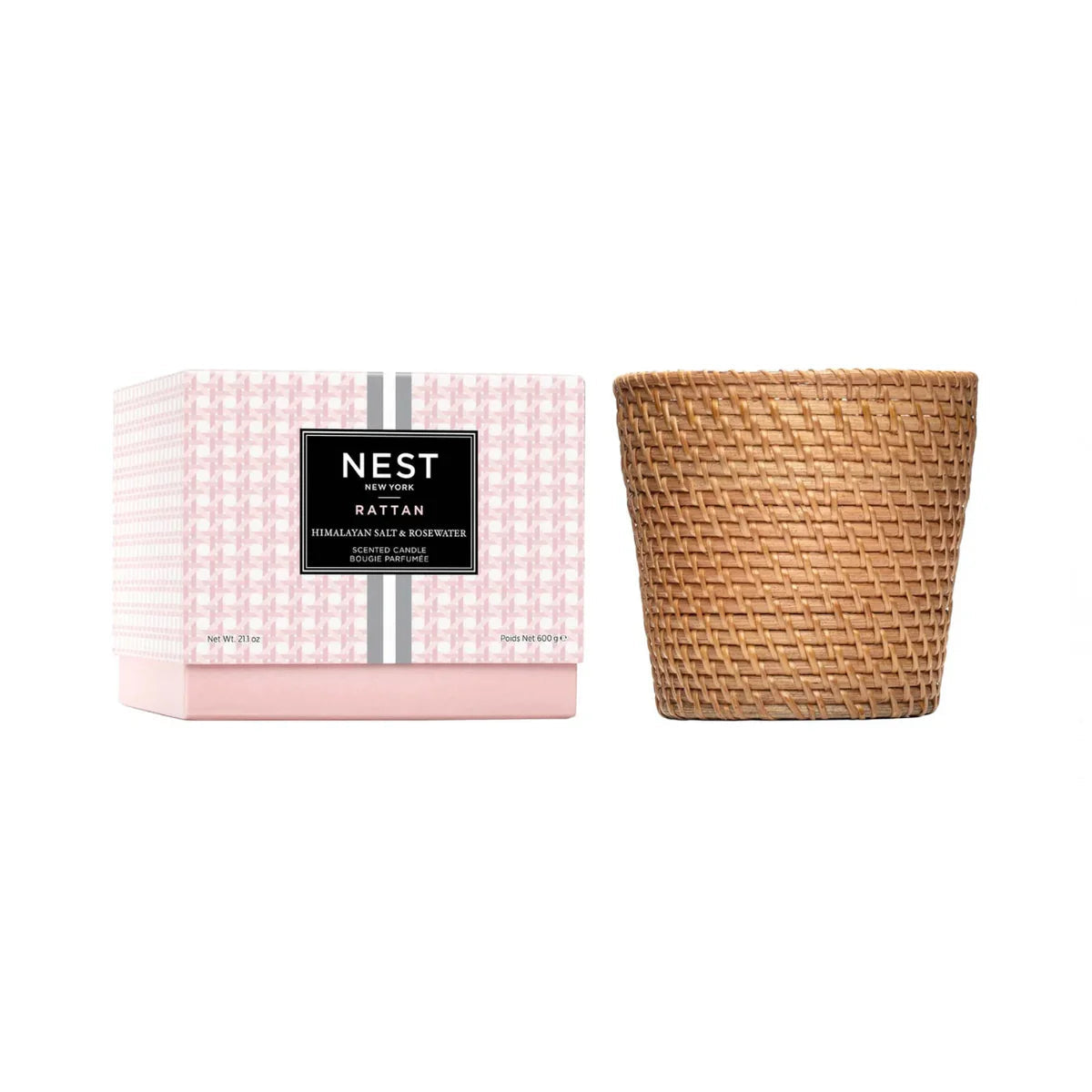 Photo of Himalayan Salt and Rosewater Candle in a decorative scene, designed by , available at Plumb Gold & Plumb Silver