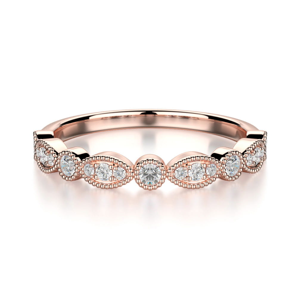 Photo of "Juniper" Band in a decorative scene, designed by , available at Plumb Gold & Plumb Silver