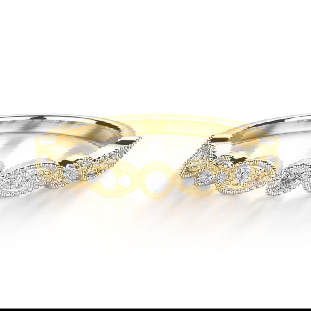 Photo of "Juniper" Band in a decorative scene, designed by , available at Plumb Gold & Plumb Silver