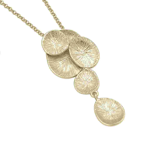 Photo of “Lily” Pendant in a decorative scene, designed by , available at Plumb Gold & Plumb Silver