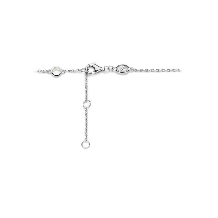 Photo of Mother Of Pearl Geo Station Bracelet in a decorative scene, designed by , available at Plumb Gold & Plumb Silver