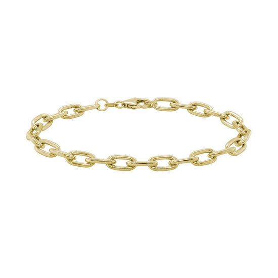 Photo of Oval Cable Bracelet in a decorative scene, designed by , available at Plumb Gold & Plumb Silver