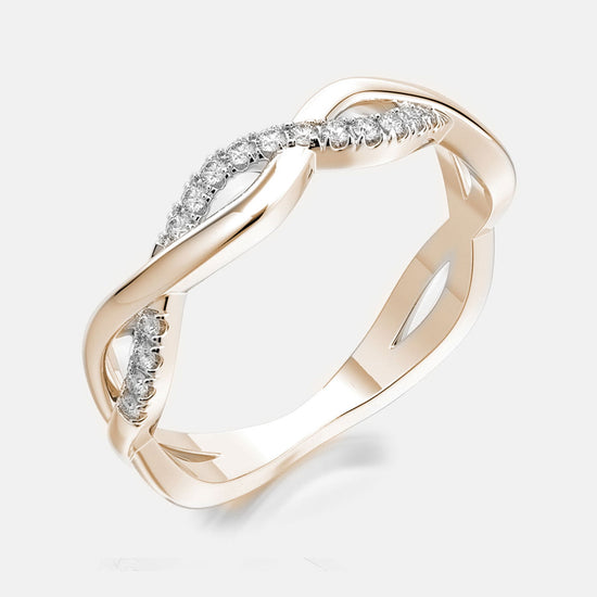 Photo of "Selena" twist band in a decorative scene, designed by , available at Plumb Gold & Plumb Silver