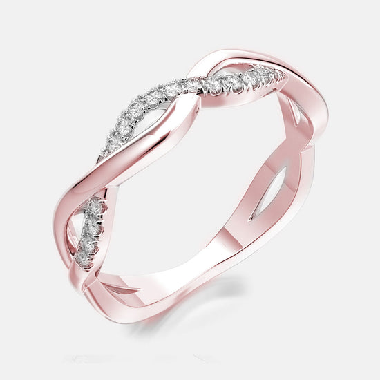 Photo of "Selena" twist band in a decorative scene, designed by , available at Plumb Gold & Plumb Silver