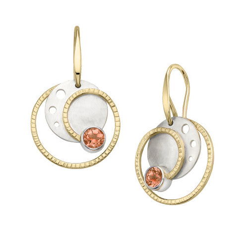 Photo of "Stellar" Earrings in a decorative scene, designed by , available at Plumb Gold & Plumb Silver