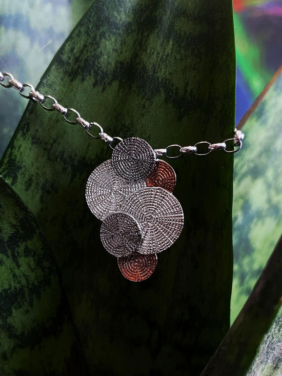 Photo of "Twilight" Pendant in a decorative scene, designed by , available at Plumb Gold & Plumb Silver