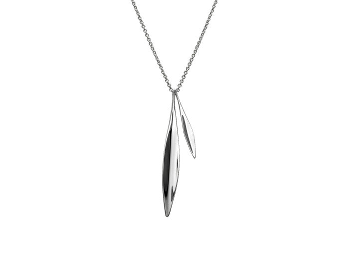 Photo of "Willow" Necklace in a decorative scene, designed by , available at Plumb Gold & Plumb Silver