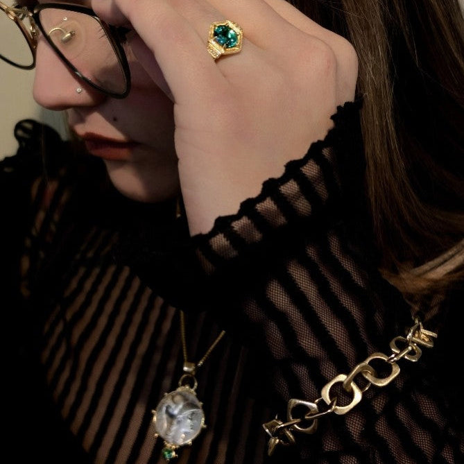 Fancy Square Link Bracelet