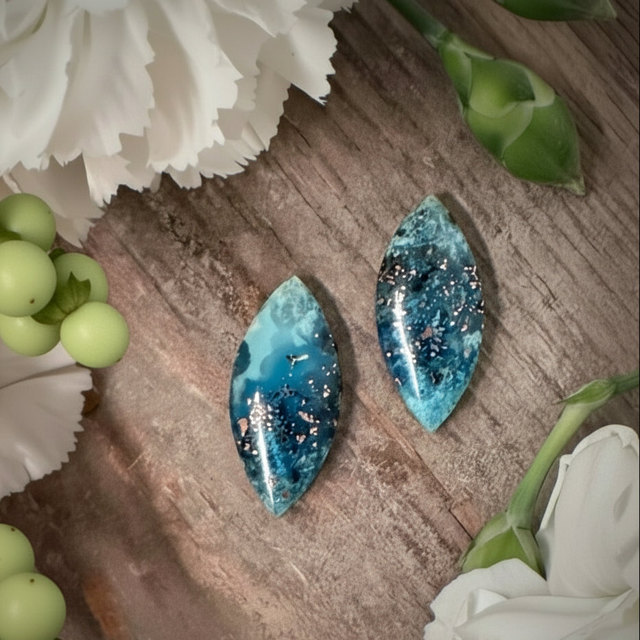 Confetti Chrysoccolla Pair