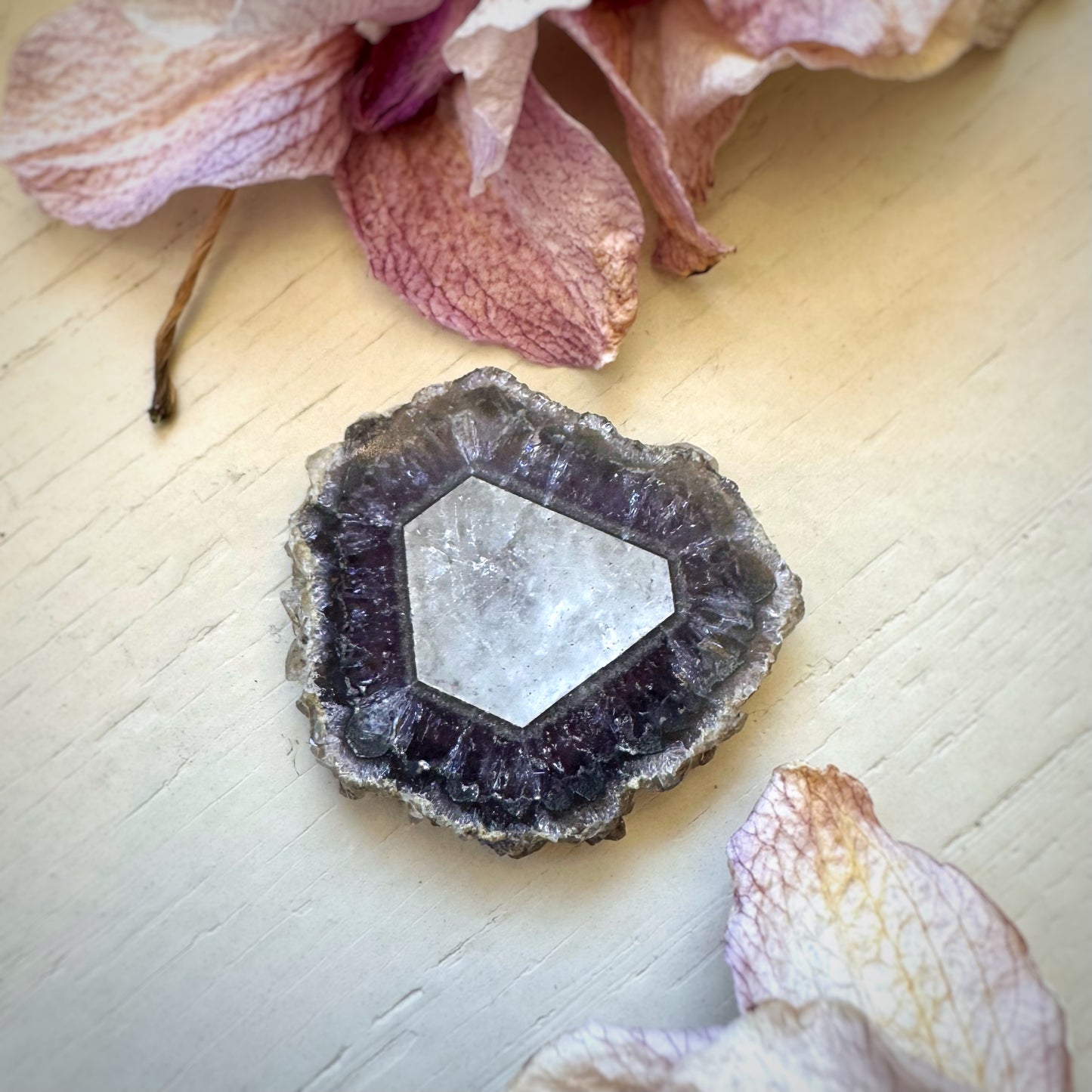 Rectangular Amethyst Calcite Slices
