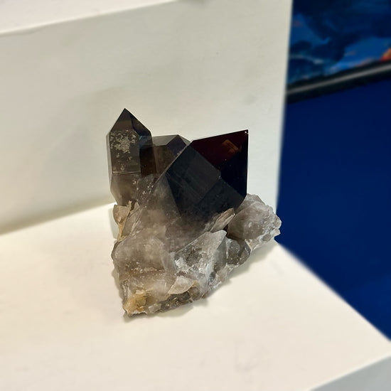 Smoky Quartz Point Cluster