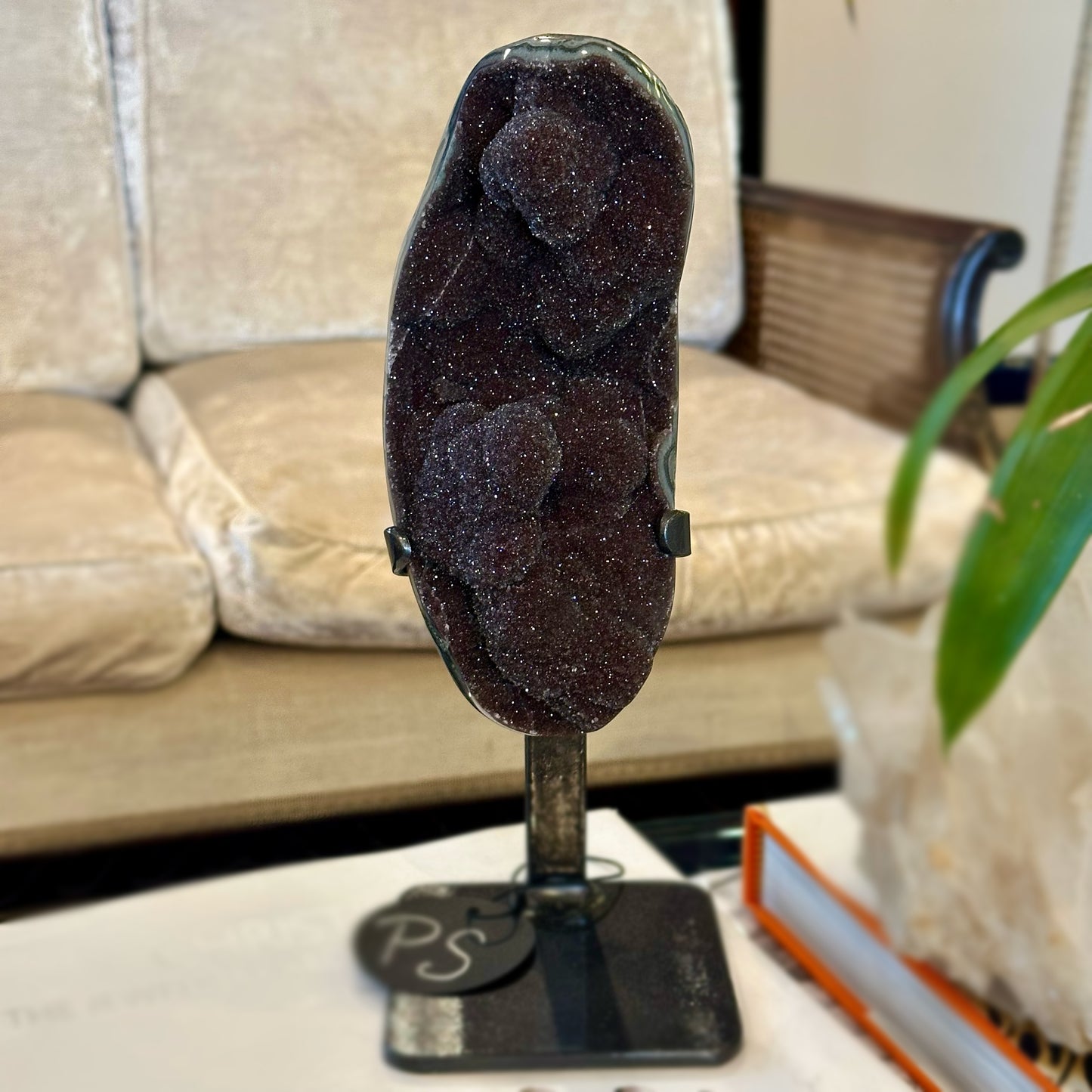 Chocolate Druzy Geode
