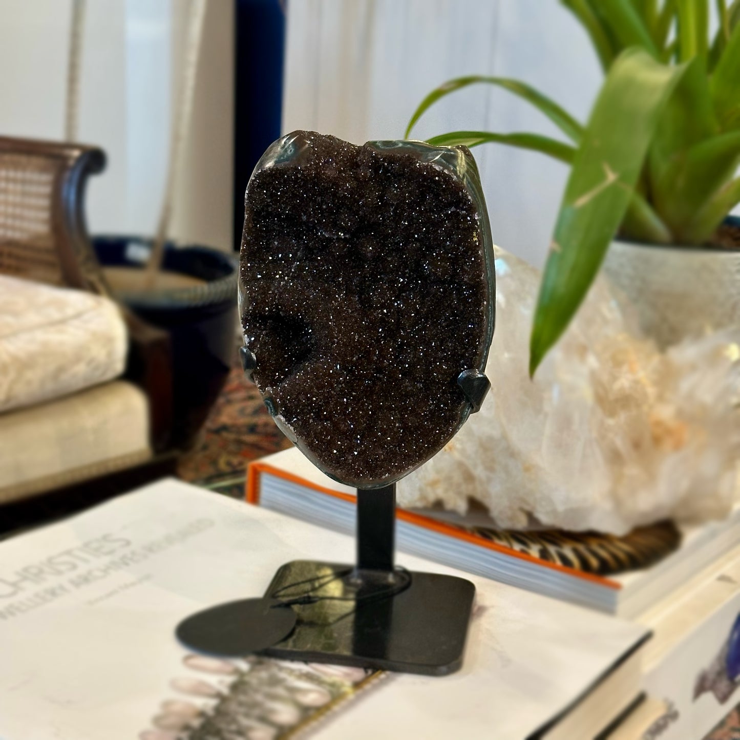 Chocolate Druzy Geode