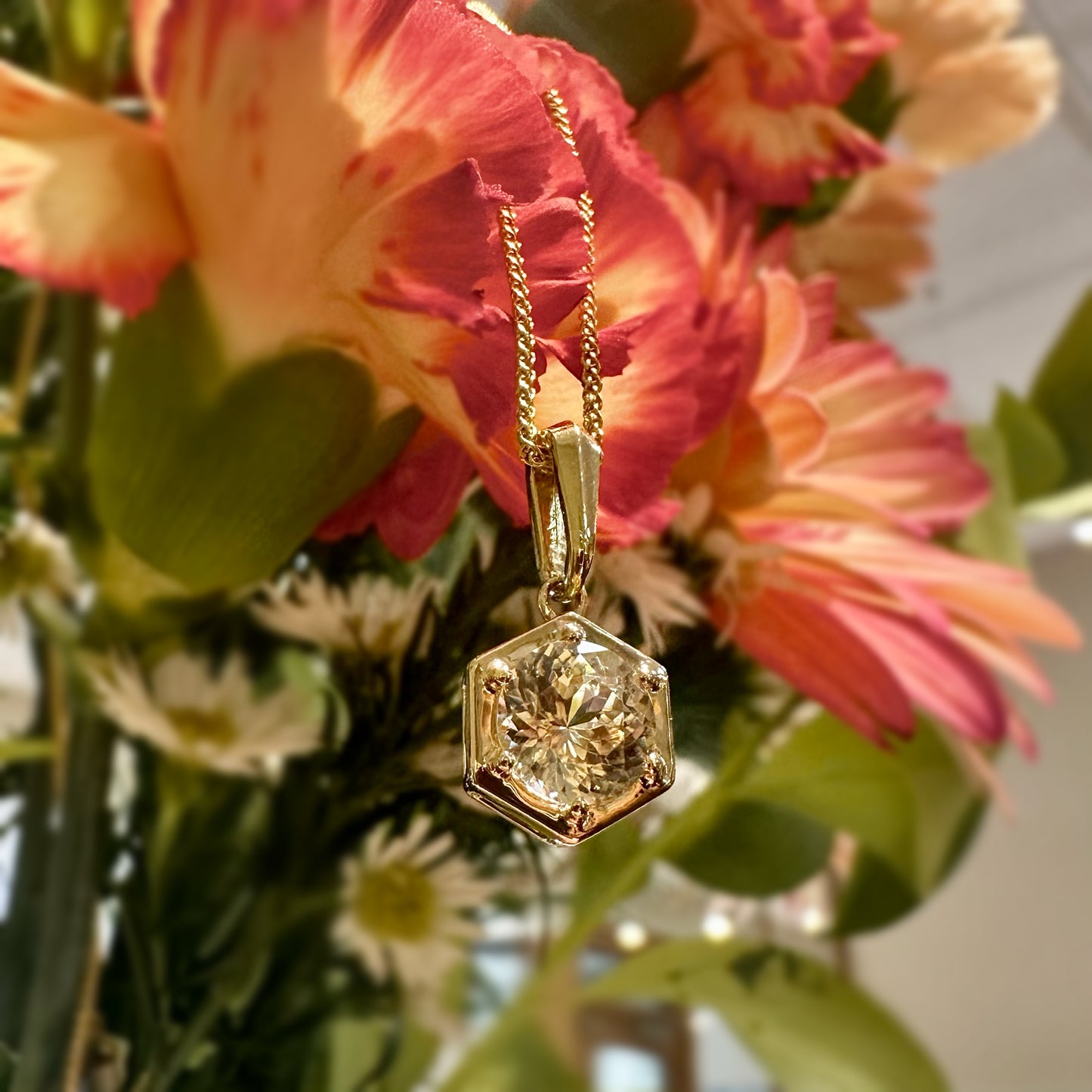 Light Yellow Zircon Pendant