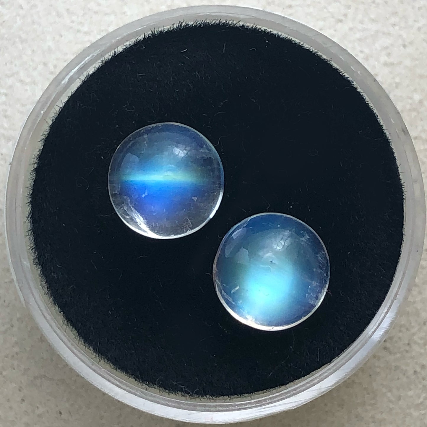 Cabochon Moonstone Pair, 0.85ctw