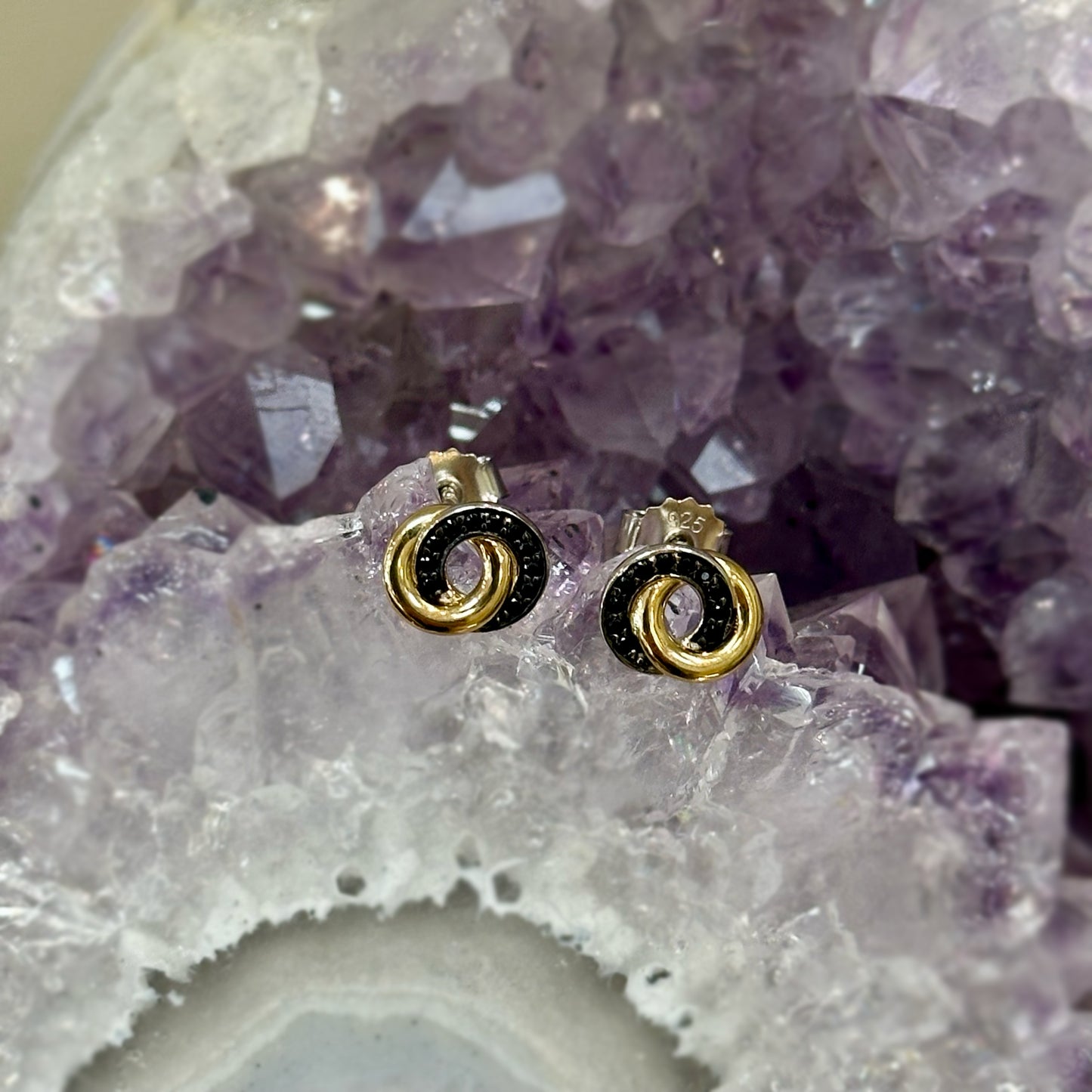 Entwined Circles CZ Studs