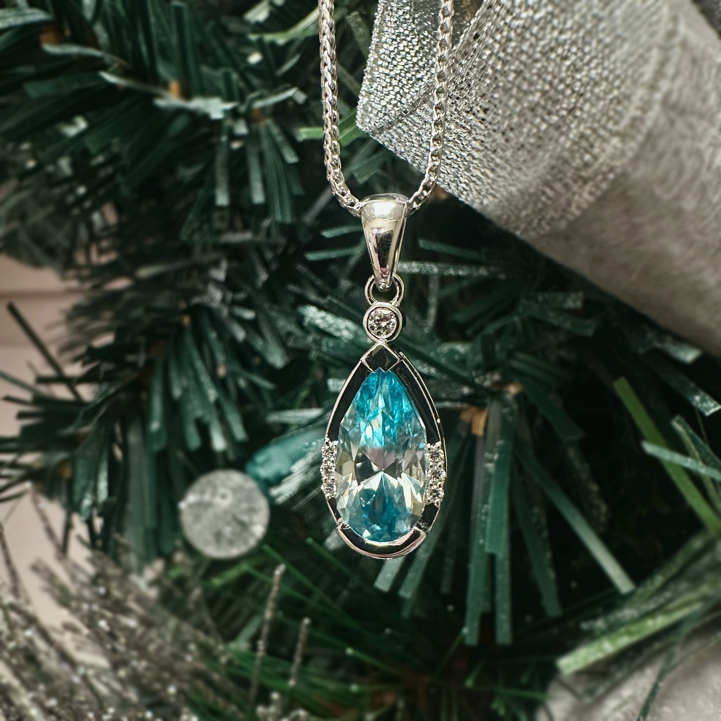 "Stella" Bi-Color Zircon Pendant