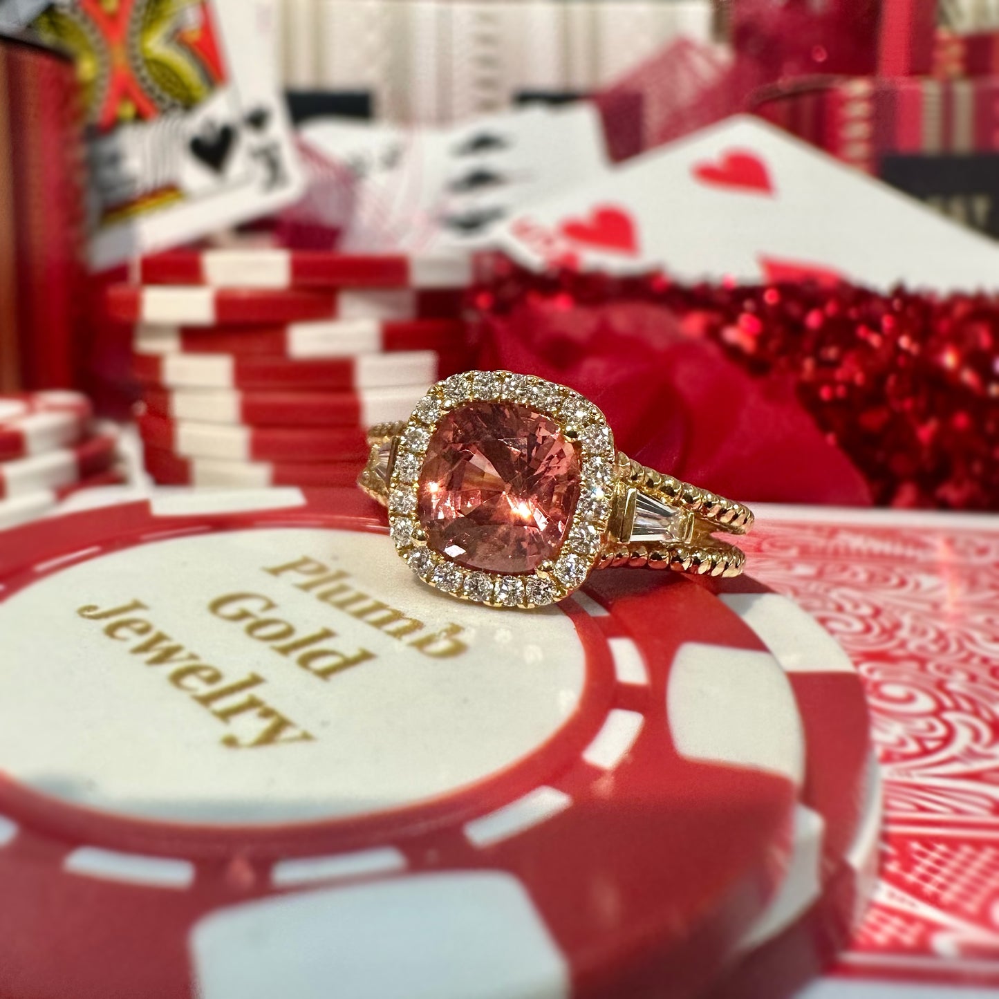Peach Spinel Ring