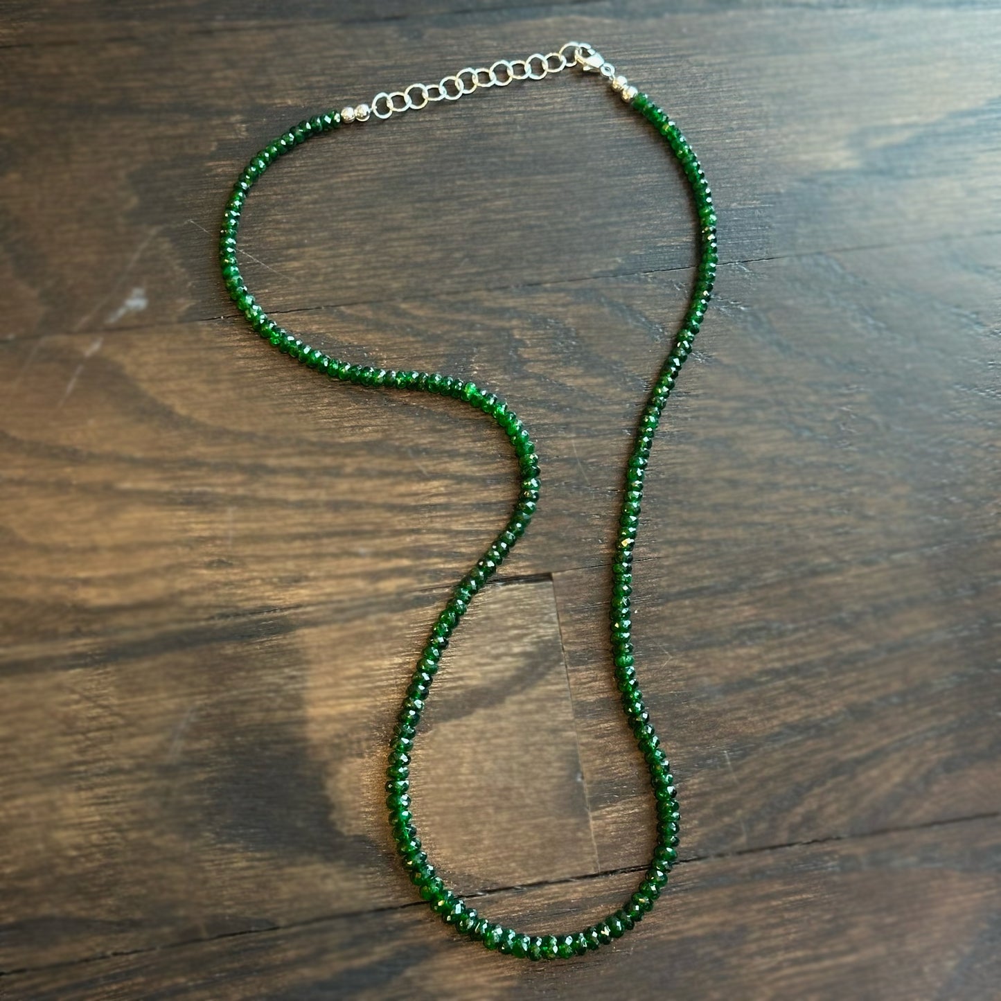Graduated Tsavorite Bead Necklace