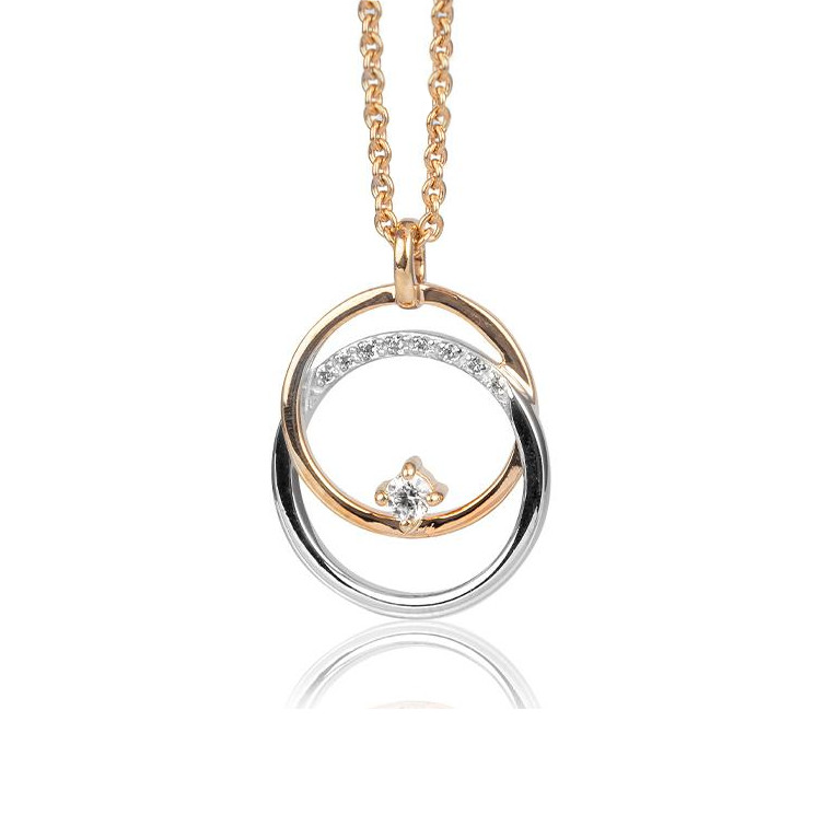 Entwined Circle Dimond Pendant
