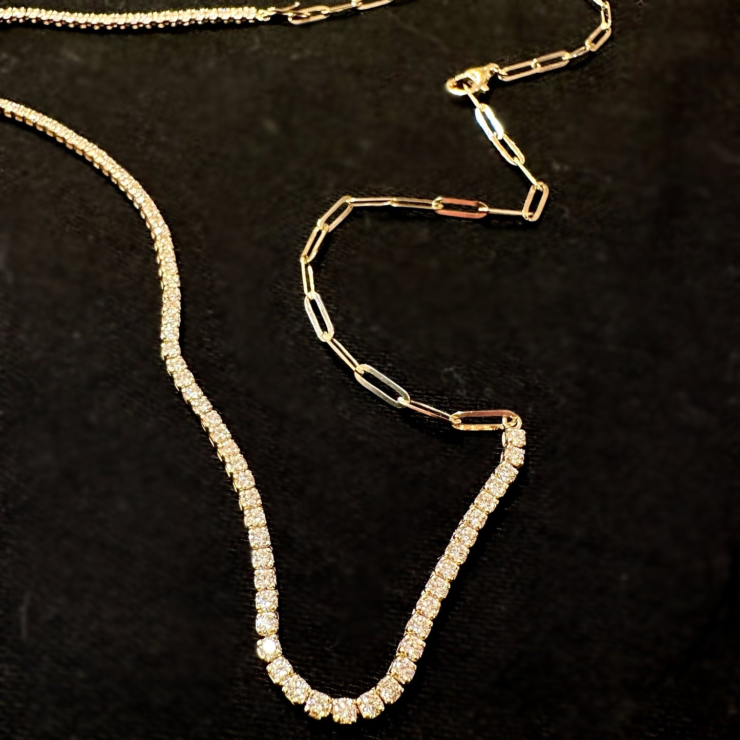 Diamond Tennis Link Necklace