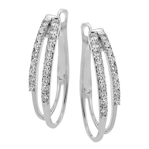 Double Hoop Diamond Earrings
