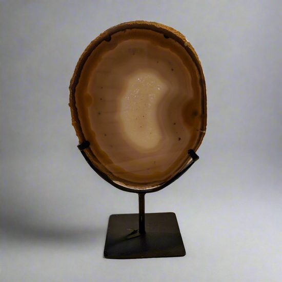 Chestnut Brown & Beige Agate Slice