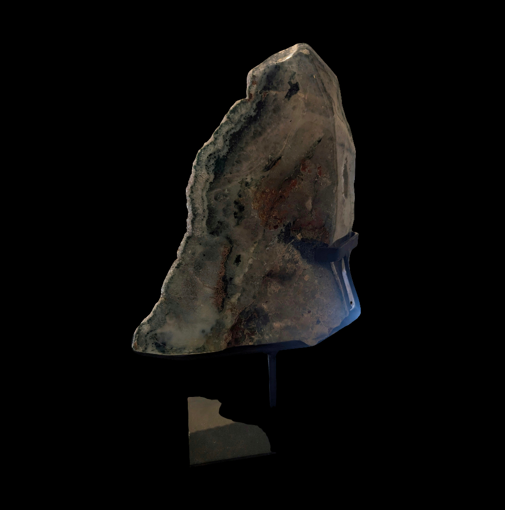 Steel Grey sparkle geode