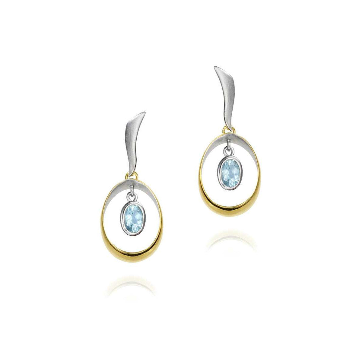 "Bubble" Blue Topaz Earring