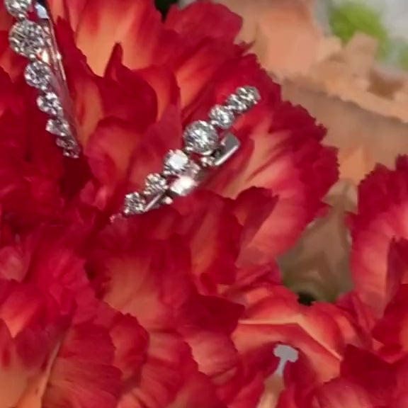 Load and play video in Gallery viewer, &amp;quot;Sonya&amp;quot; Diamond Hoops
