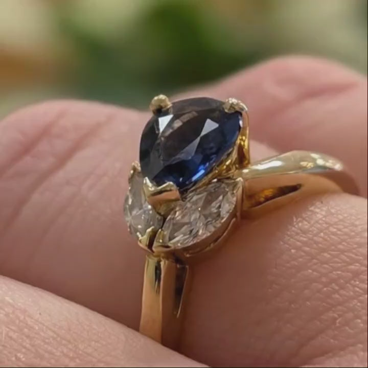Load and play video in Gallery viewer, &amp;quot;Luann&amp;quot; Sapphire Ring
