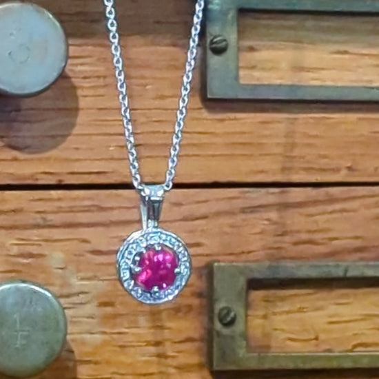 Load and play video in Gallery viewer, Ruby Diamond Pendant
