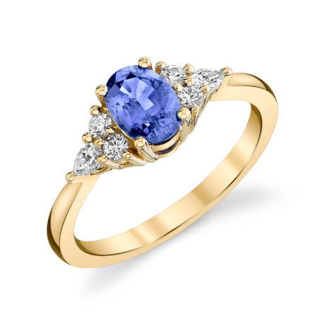 Stanton Color Tanzanite and Diamond Ring