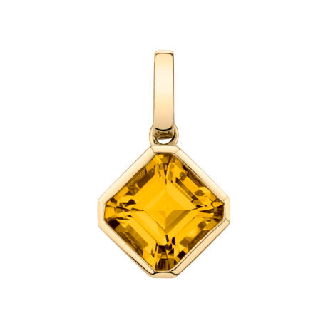 Square Gemstone Pendant