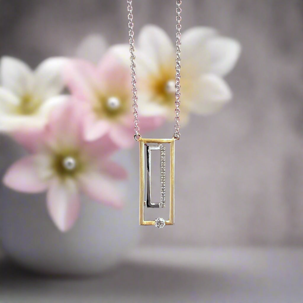 Geometric Diamond Necklace