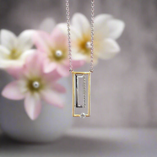 Geometric Diamond Necklace