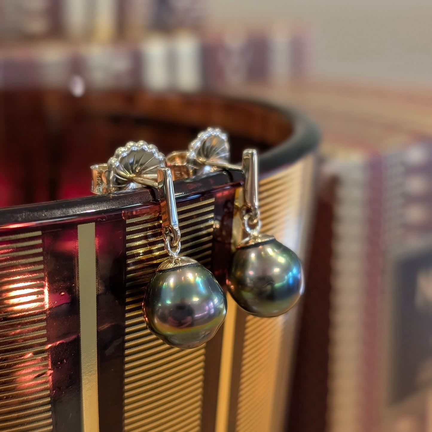 Tahitian Pearl Drop Earrings