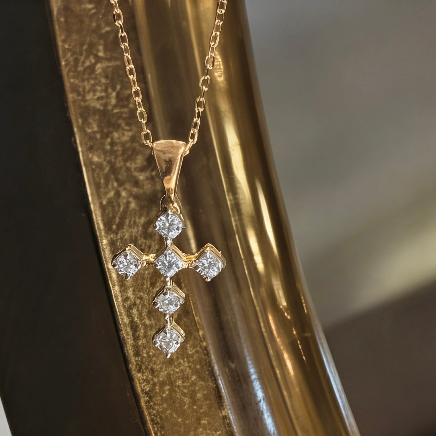 Constellation Diamond Cross Necklace