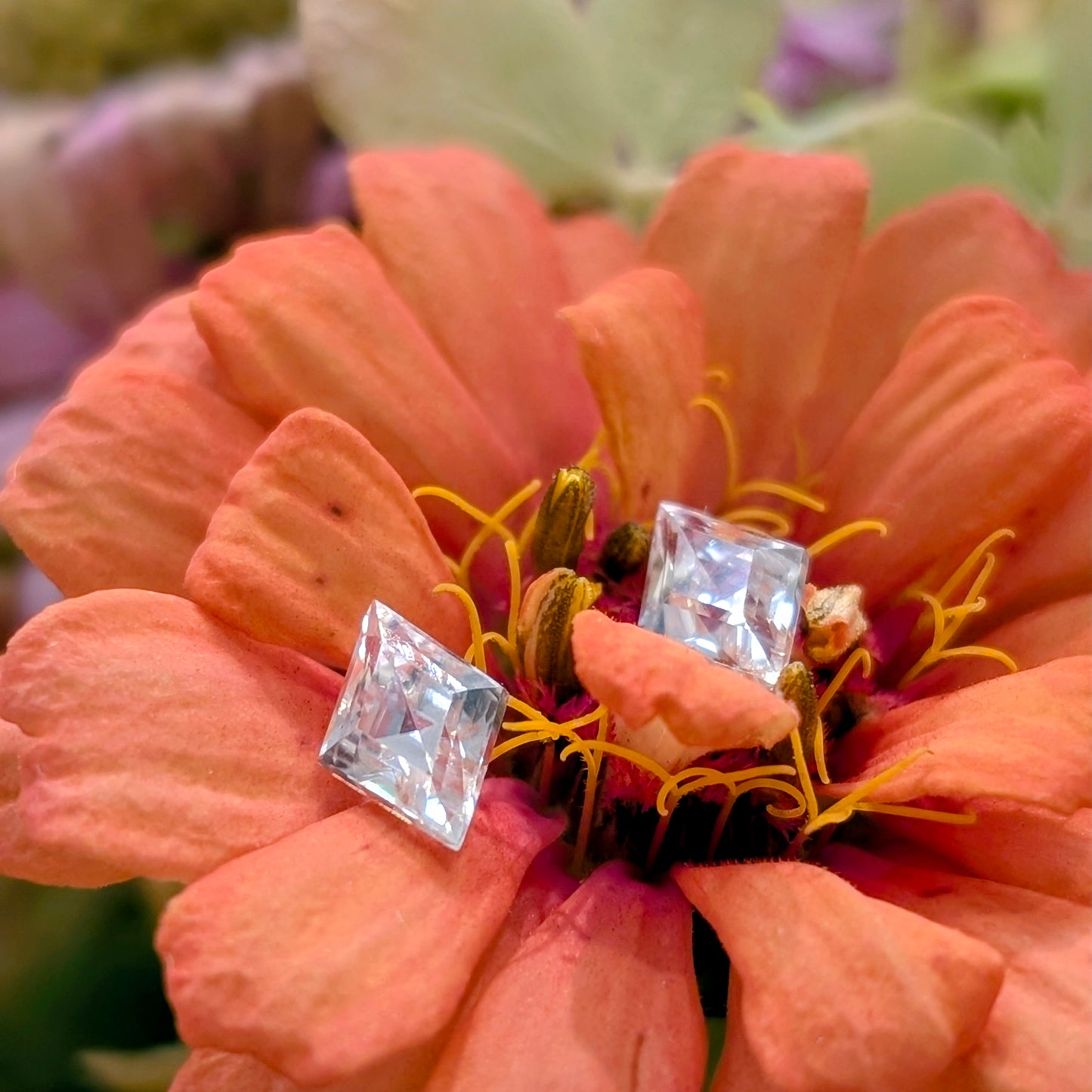 White Zircon Kite Pair 2=1.98ct