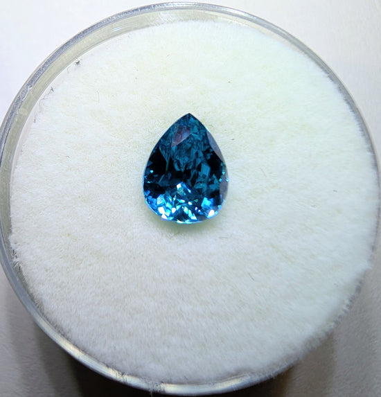 Pear Blue Zircon, 2.00cts
