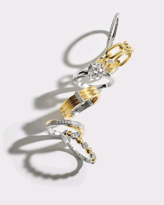 Cubic Zirconia Chain Link Ring