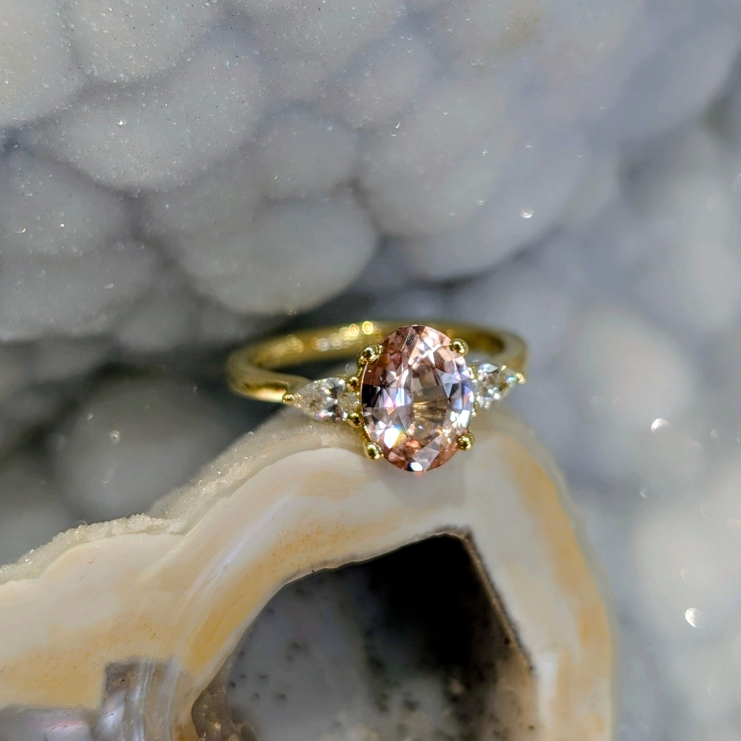 "Dyani" with Peach Sapphire