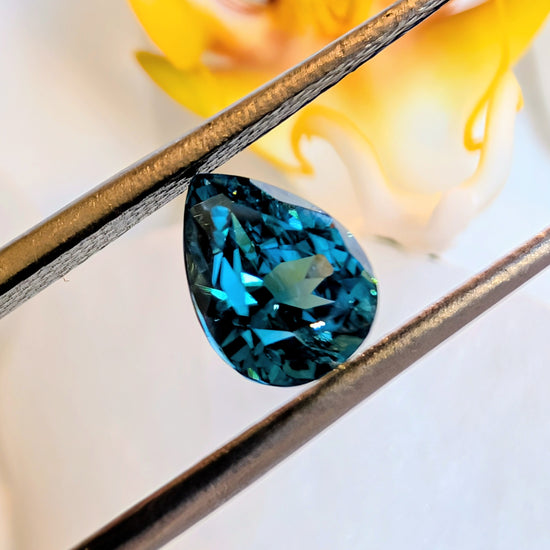 Pear Blue Zircon, 2.00cts