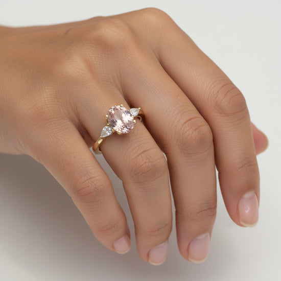 "Dyani" with Peach Sapphire