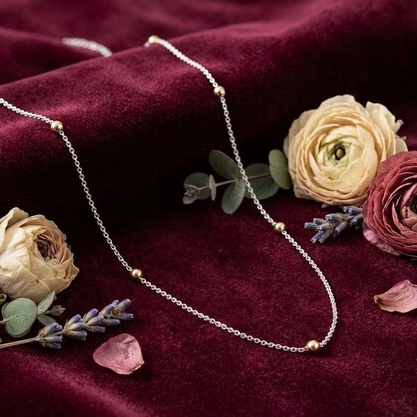 Gold Plated Station Necklace