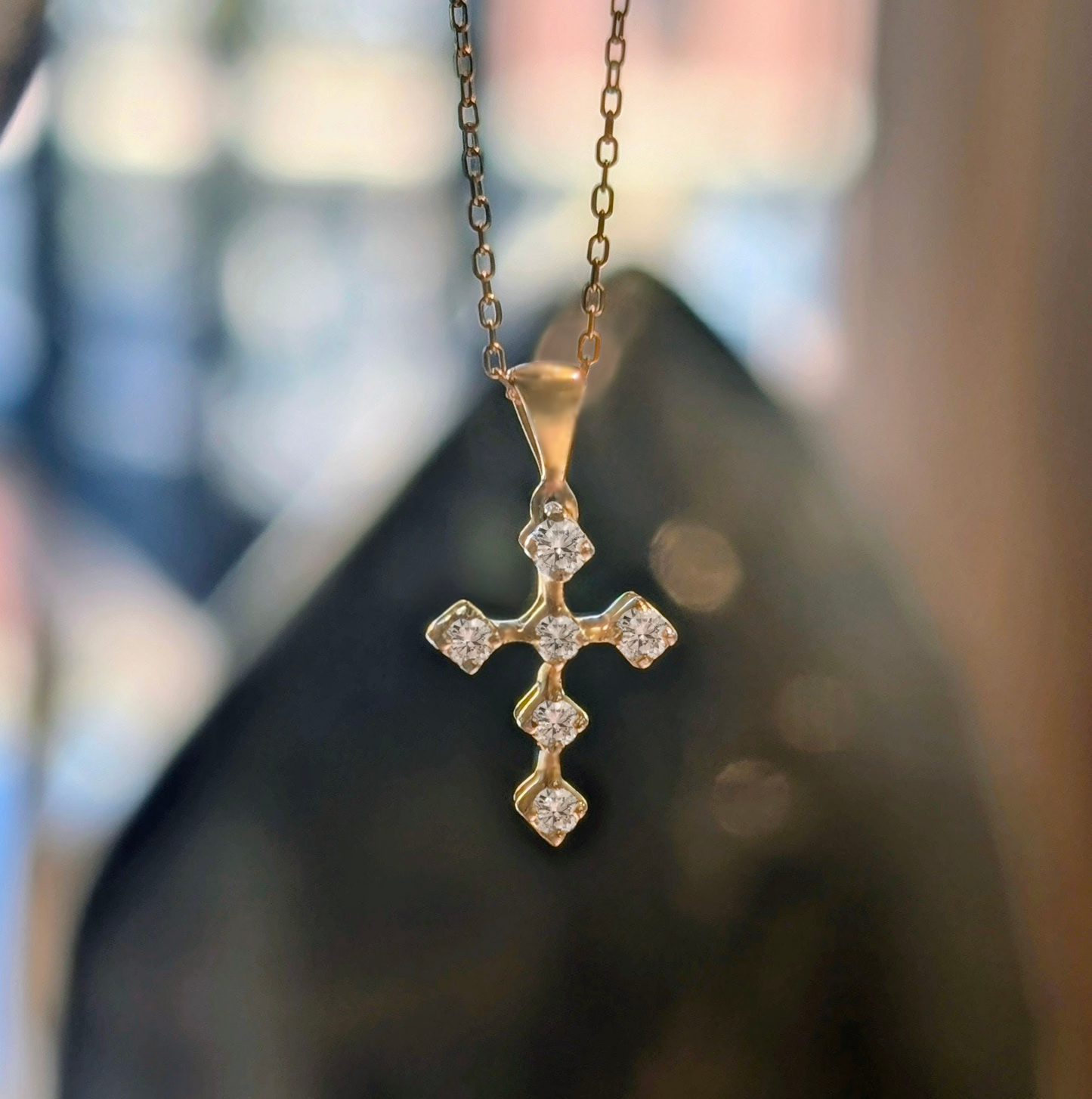 Constellation Diamond Cross Necklace