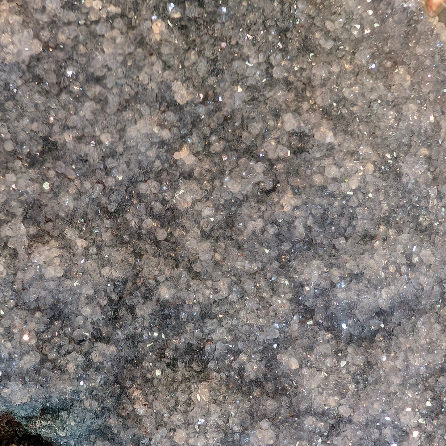 Steel Grey sparkle geode