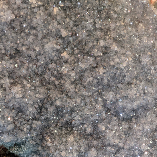 Steel Grey sparkle geode